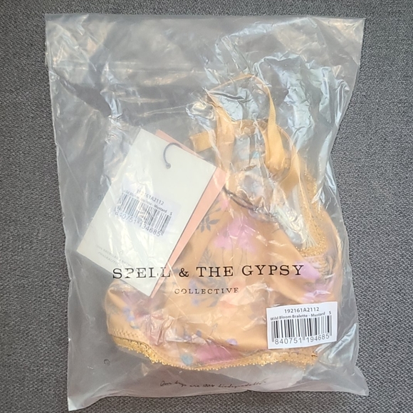 New spell designs wild bloom bralette bra yellow S - Picture 13 of 16